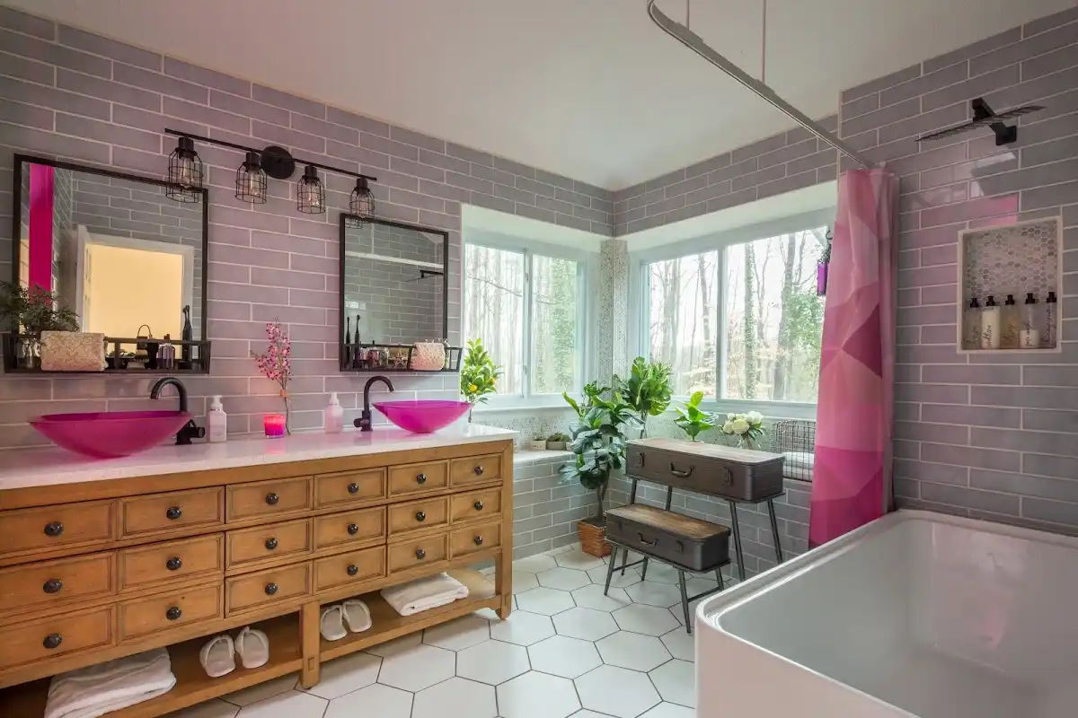Bathroom renovation after water damage restoration in Millburn